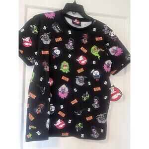 GHOSTBUSTERS Vixen by Micheline Pitt Ringer Tee 80's Print Unisex Medium NWT